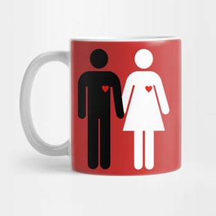 Woman and man black and white Mug